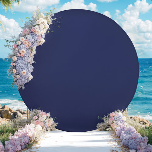 白色圆形支架背景罩婚礼派对生日弹力拱门拱门套圆形背景套