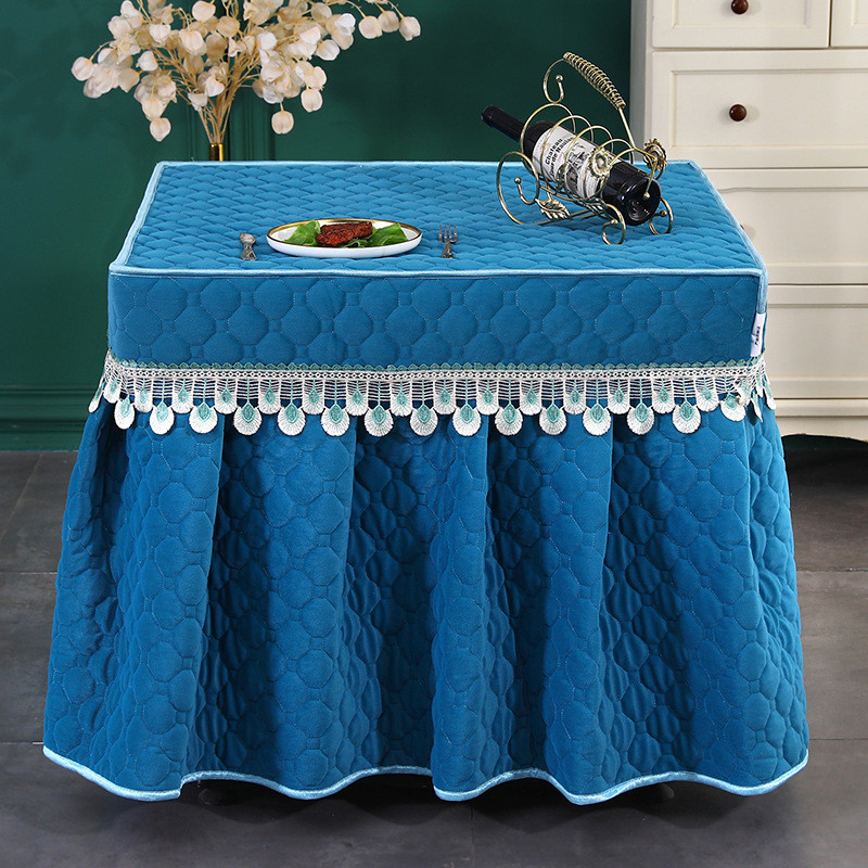 冬季加厚电暖炉烤火罩正方形套电烤炉罩子电暖罩桌烤火桌布