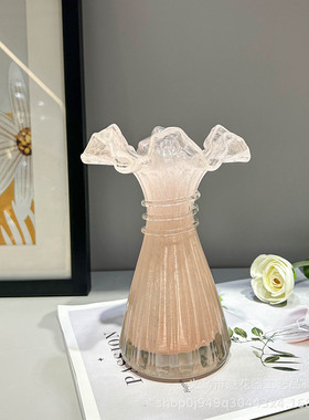 花器高级感精致手工琉璃花瓶批发样板房插花餐桌水培轻奢家居摆件