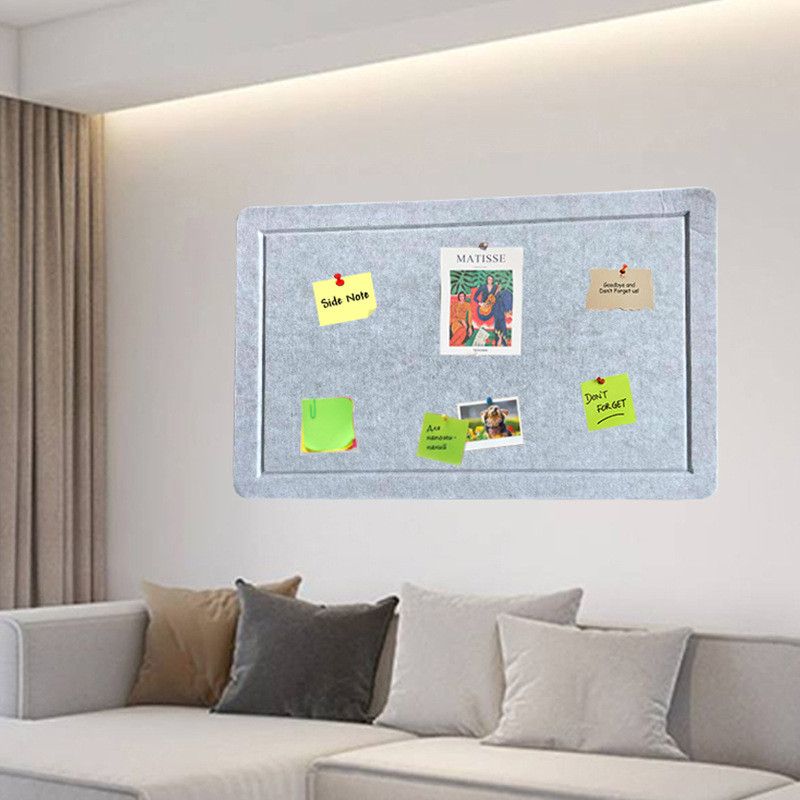 v可拆卸圆角毛毡板墙贴留言板3d立体墙面装饰槽北欧个性墙面定制