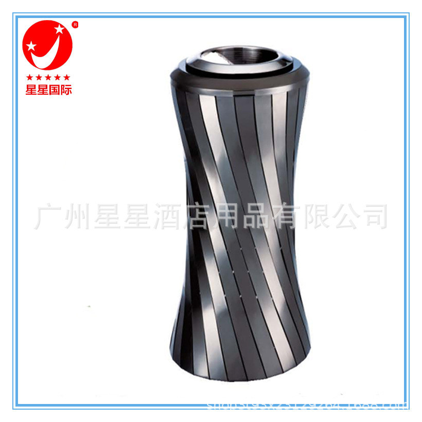 厂家批发金属小蛮腰座地烟灰桶时尚高档果皮桶豪华不锈钢垃圾桶
