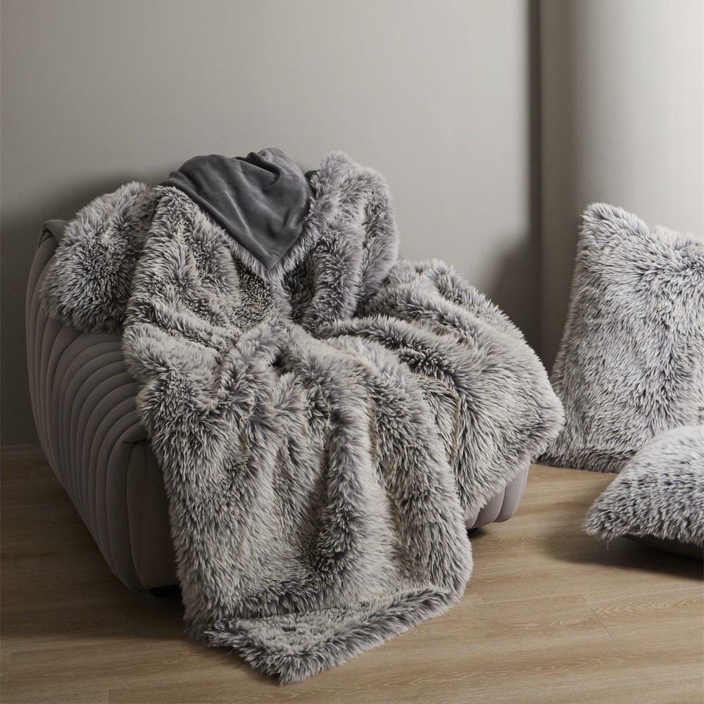 欧美长毛绒沙发午睡毯子加厚奢华纯色新品办公室单人保暖盖毯