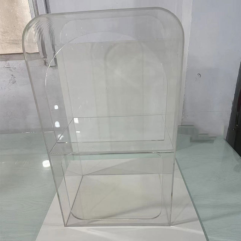 透明亚克力置物架批发办公分层收纳展示架文具店陈列架防尘收纳架