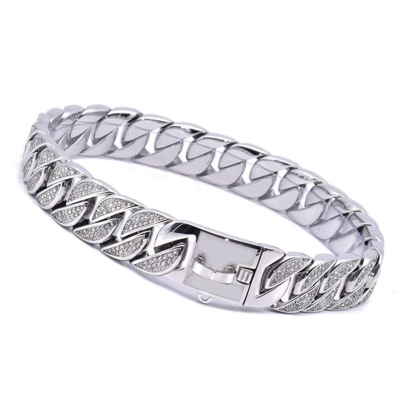 外贸热销爆款恶霸32mm宽带钻扣狗链项圈脖圈中大型犬狗狗牵引绳