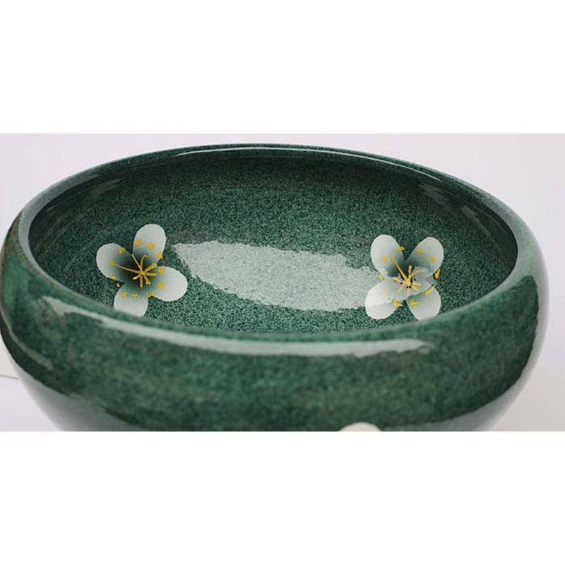 景德镇陶瓷器手绘金鱼缸碗莲缸乌龟缸底座家居装饰摆件送养鱼盆