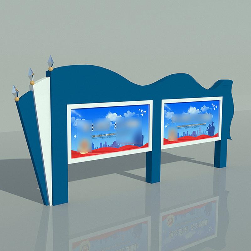 热销户外不锈钢宣传栏学校宣传栏标牌橱窗烤漆公告栏阅报栏仿古广