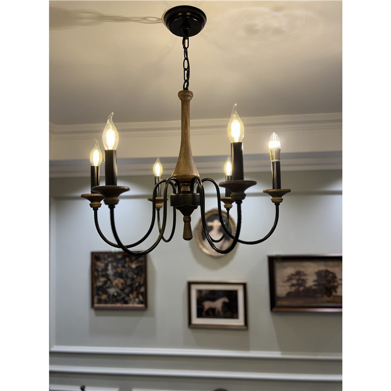 法式乡村简约客厅餐厅灯美式复古卧室装饰旧民宿软装儿童房做吊灯