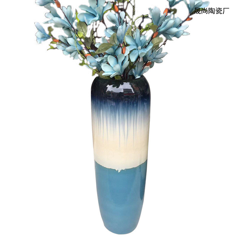 落地花瓶工厂景德镇彩色颜色釉瓶富贵竹装饰摆件插花瓶轻奢养花