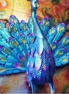 室内花园庭院铁艺孔雀摆件开屏大号欧式客厅装饰婚庆橱窗唯美招财