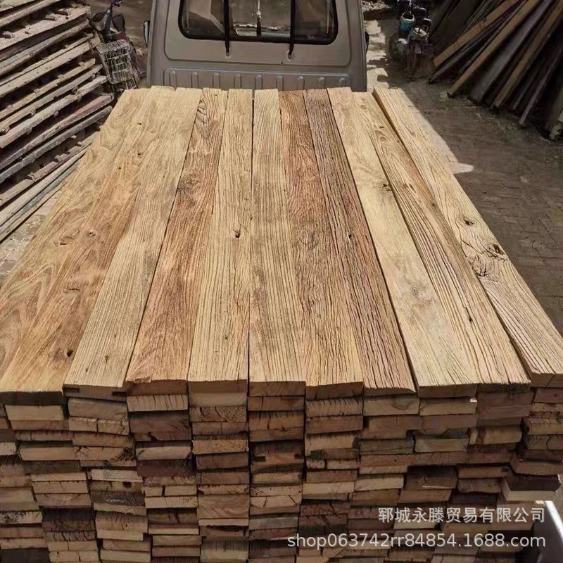 老榆木装饰板材复古客栈民宿木板风化榆木旧木板护墙踏步楼梯板