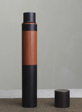 50克100实木线香筒黑檀木香管酸枝木香筒克长香桶紫光檀带香插