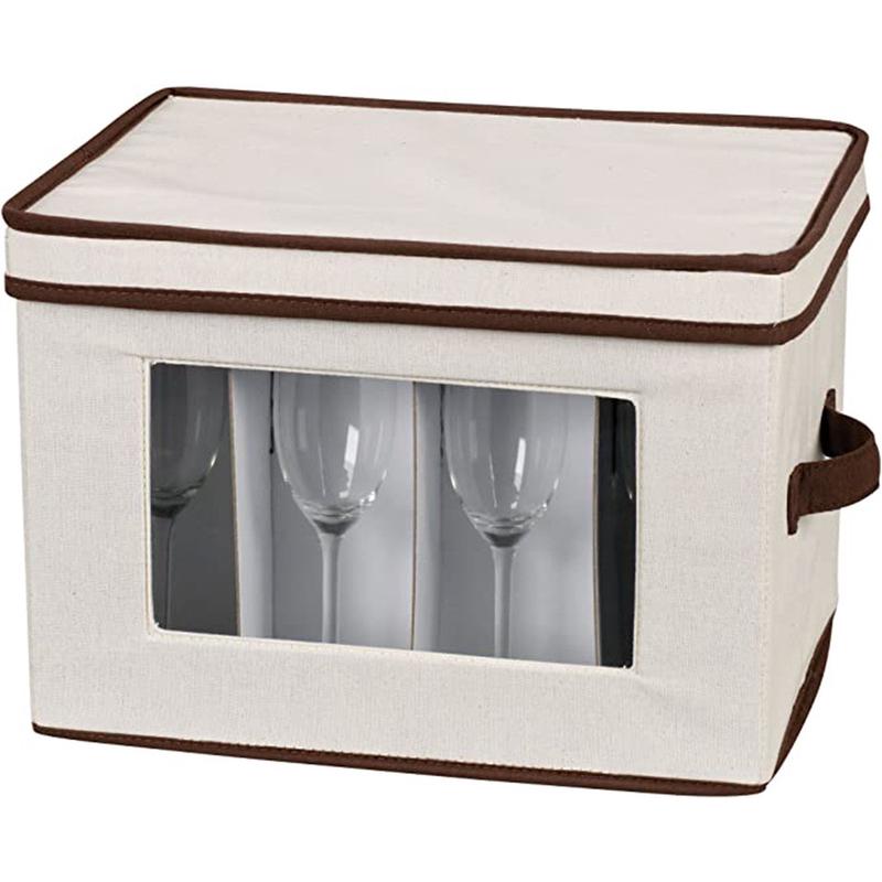收纳盒洋酒红酒可折叠杂物收纳袋12支红酒杯收纳整理盒加工定/制