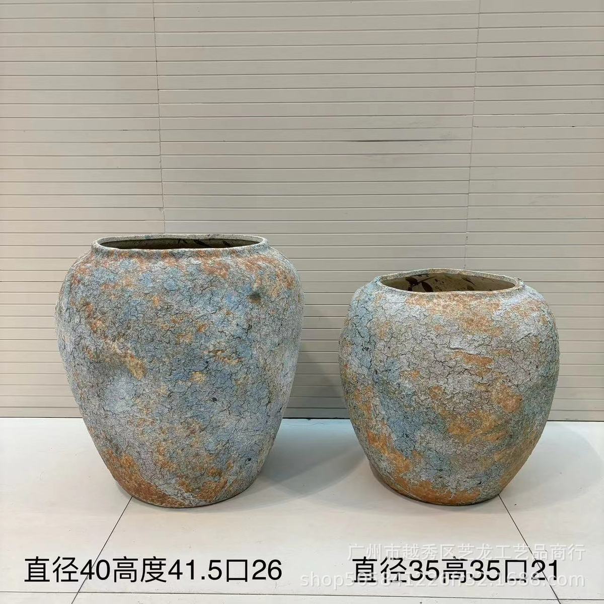 花瓶陶瓷新中式复古陶罐酒店别墅样板房民宿摆件花器装饰插花花盆