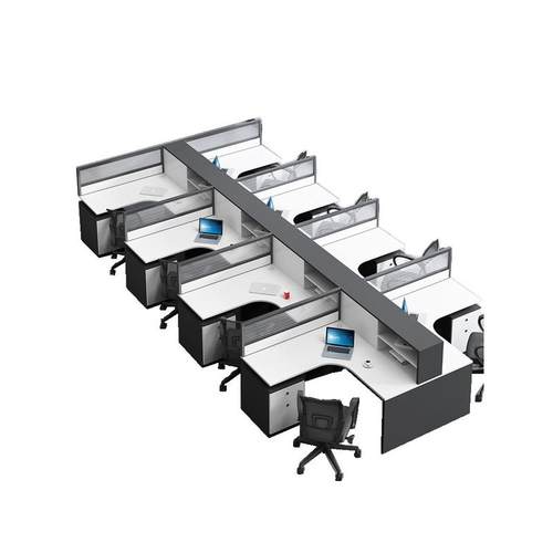 热销职员办公桌椅组合2/4人位员工桌屏风卡座财务桌双人工位桌办