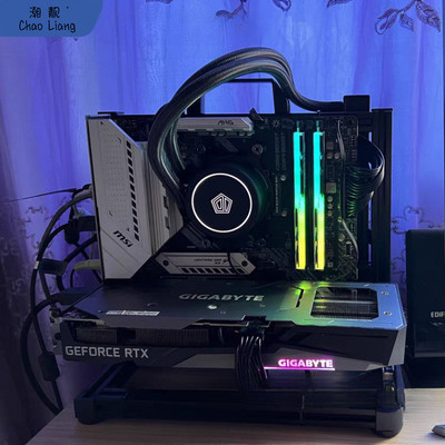 通用开放式机箱组装手提matx电脑台式机架铝合金diy创意个性包邮