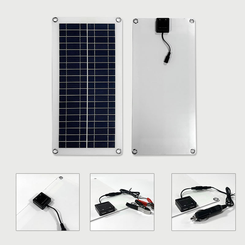 热卖太阳能板黑色控制器12v24v太阳能板便捷户外发电板充电板