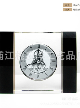轻奢复古黑边多款式钟表摆件客厅售楼部样板房民宿别墅玄关工艺品