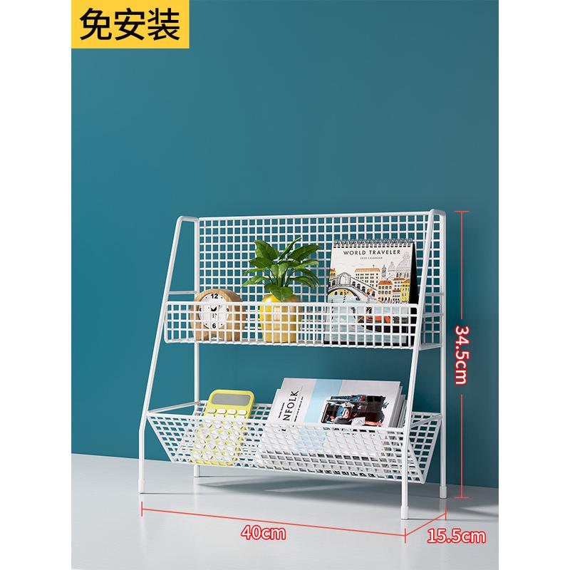 放桌上收纳架办公桌书架书桌架子双层桌子上桌面置物架的餐桌多层