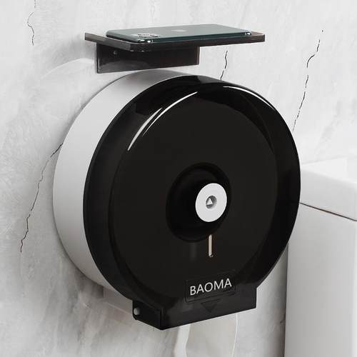 壁挂式大卷纸盒厕所免打孔酒店卫生间大盘纸纸巾架商用防水抽纸筒