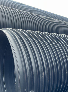 hdpe塑钢缠绕管地埋市政排污聚乙烯sn812.5dn300复合塑钢排水管