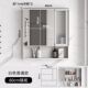 太空铝浴室智能镜柜收纳除雾壁挂式 厕所带灯镜玻璃门 卫生间挂墙式