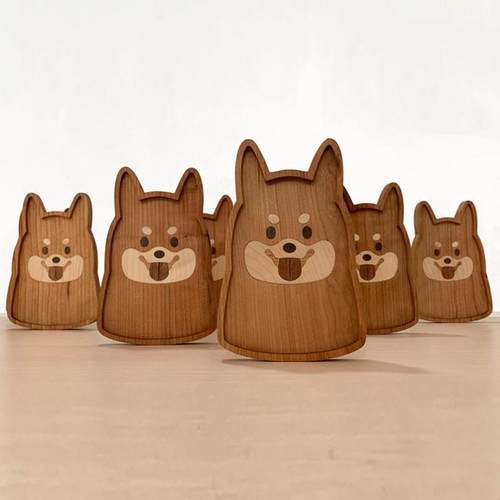 可定制logo动物几何各种杯垫黑胡桃实木隔热造型小木盘杯茶杯碗托