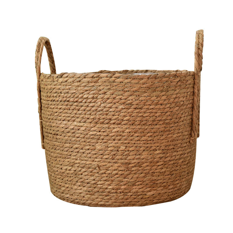 北欧简约蝴蝶兰花篮大号创意家用收纳篮绿萝草编花盆落地盆栽盆器