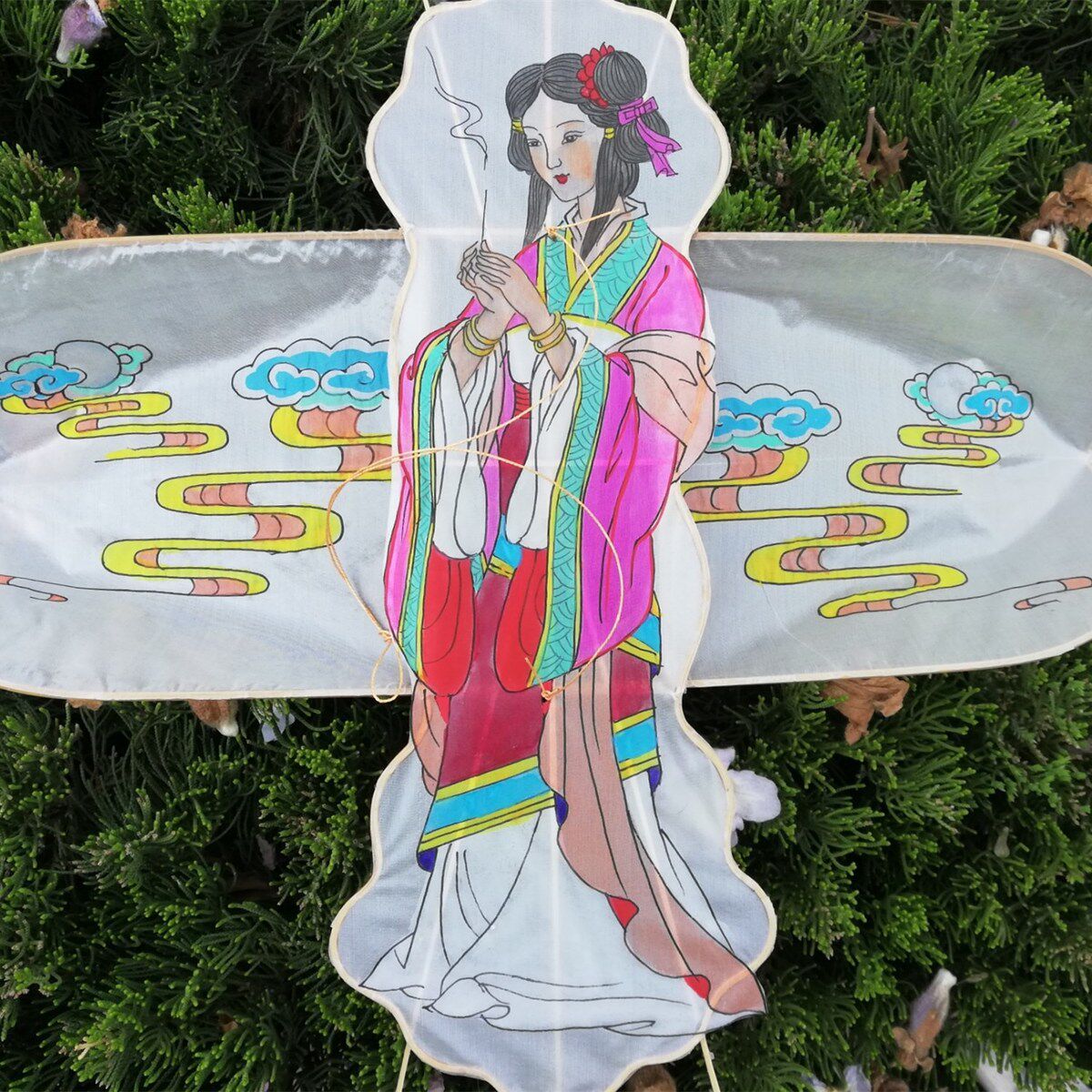厂家供货潍坊传统硬翅手绘寿星精品风筝潍坊人物风筝批发