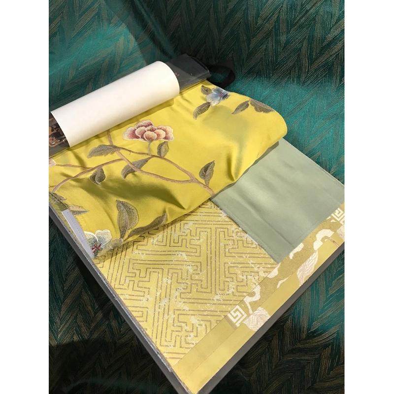 新中式简约大气高精密绣花提花窗帘客厅卧室餐厅阳台落地