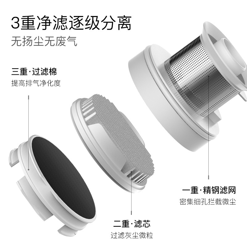 德尔玛吸尘器过滤芯配件（两个装） 适用于DX1000