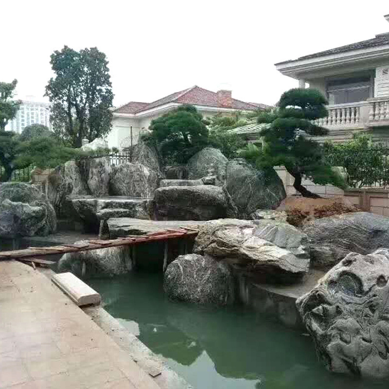 泰山石雪浪石园林室内外大小型景观石庭院园林景观石假山施工