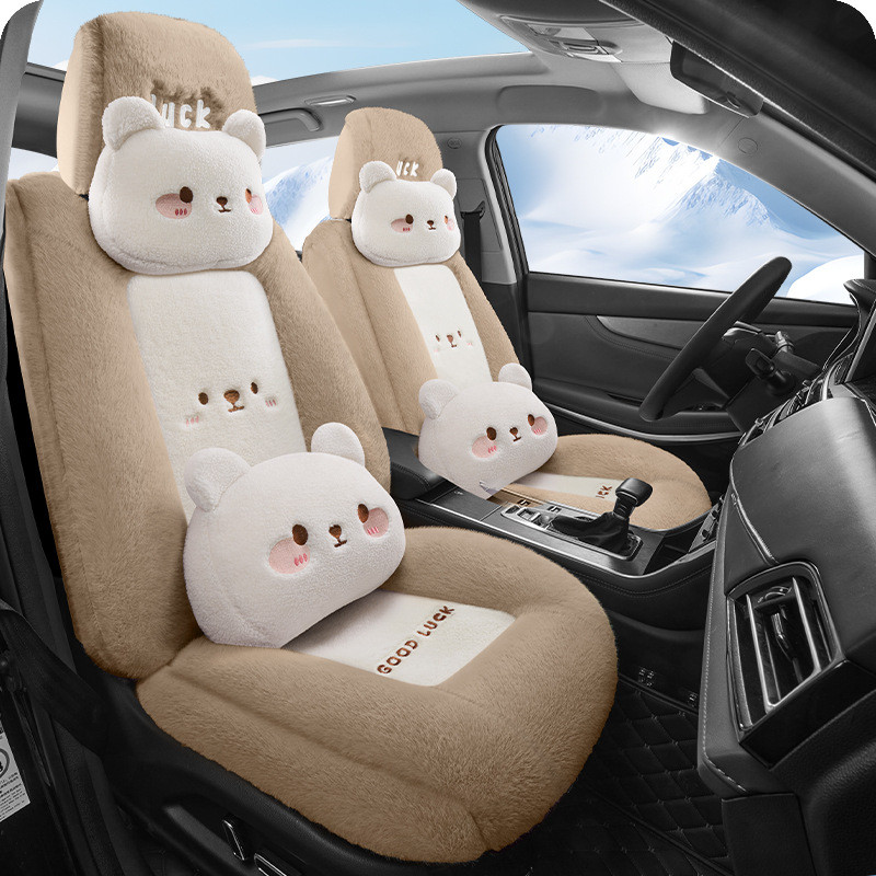 热销rav4荣放2012/2013/2015毛绒适用款汽车坐垫冬季通用全包围座