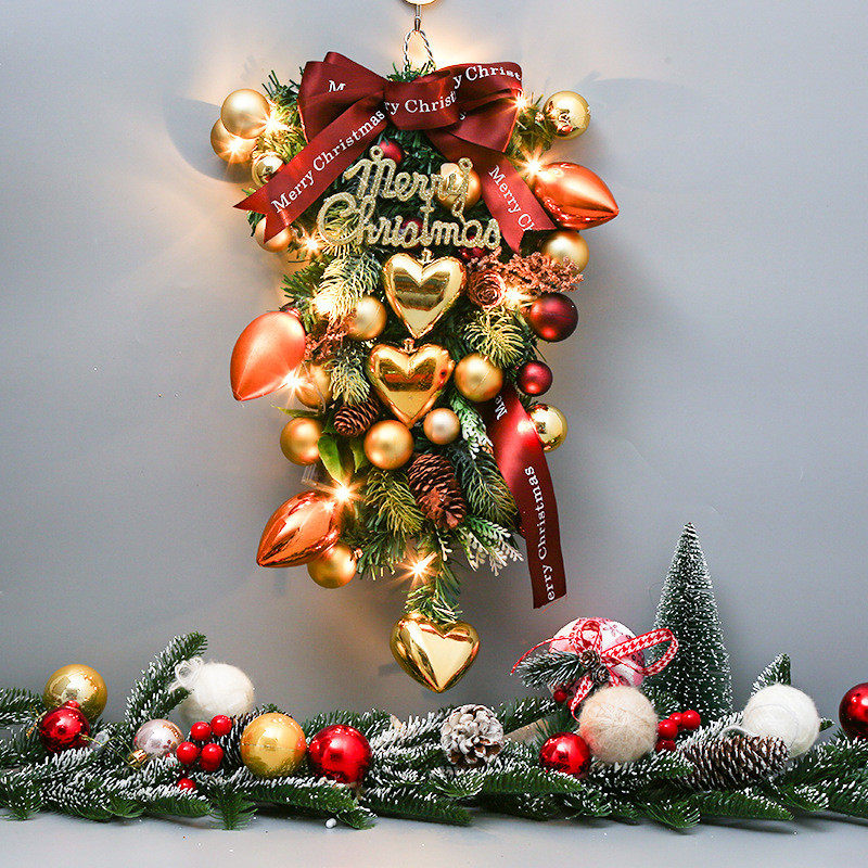 圣诞装饰品圣诞圈藤条水滴倒挂树牛角藤墙挂酒店商场橱窗场景布置,节庆用品/礼品,圣诞装饰品,淘宝优惠券,粉丝福利购,淘宝优惠卷