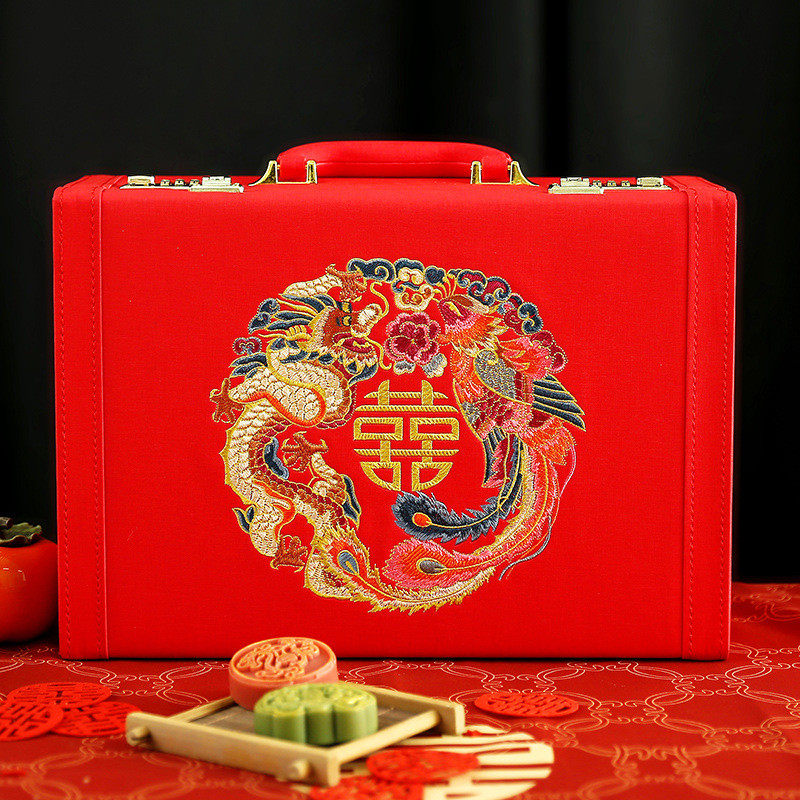 a5l结彩礼金盒提亲聘礼箱婚礼钱盒子装万元红包订婚用品大全10万