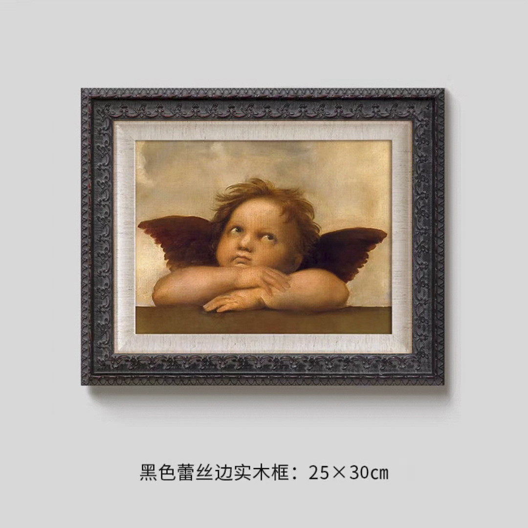 客厅装饰画听天使在唱歌」法式复古「中古风挂画文艺小众客厅组合图片