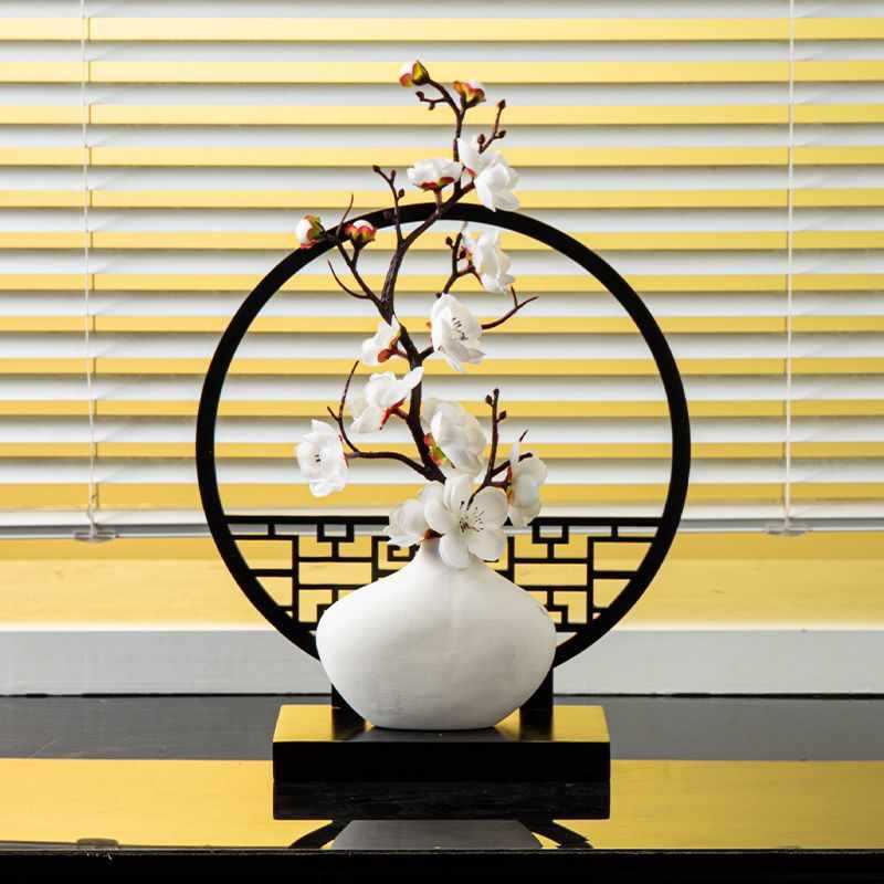 沙发家居玄关客厅酒柜装饰品创意茶几新中式摆件卧室屏风摆件古风