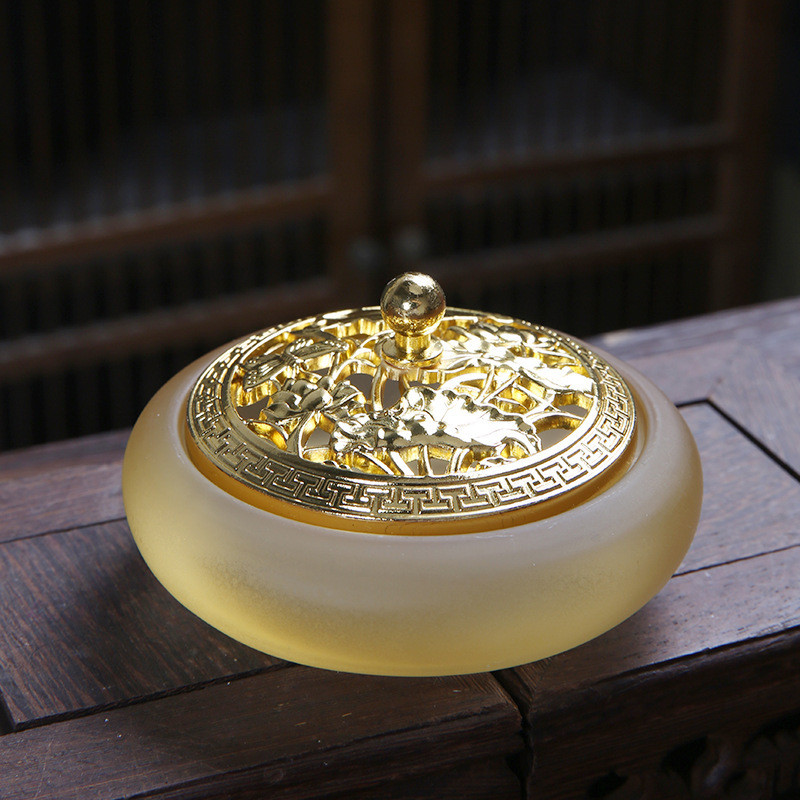 琉璃香炉盖室内香薰炉盘香炉香道套装工具打香篆蝴蝶家用打香篆炉