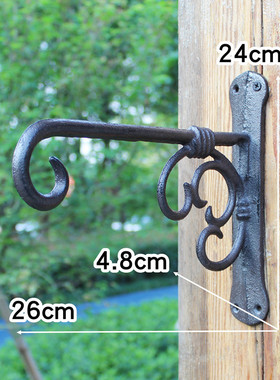 21n铸铁工艺品庭院挂钩小鸟欧式古典怀旧风格铁艺吊蓝壁挂