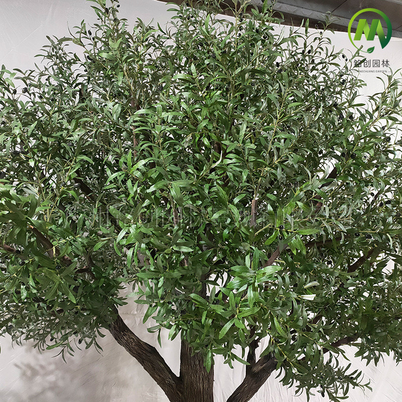 米人造树酒店造景装饰树室内庭院4仿真橄榄树大型玻璃钢橄榄树