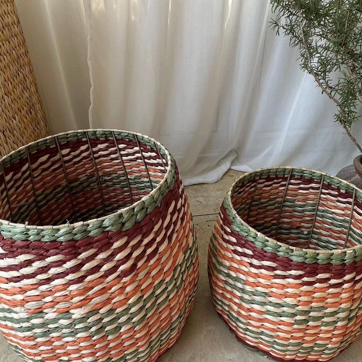 爆款大号织花篮草编花瓶摆件客厅插花美式田园草编花盆,鲜花速递/花卉仿真/绿植园艺,花盆,淘宝优惠券,粉丝福利购,淘宝优惠卷