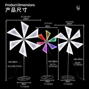 新档次发光流水风车大型宴会厅装饰道具提升场地婚庆营造浪漫氛围