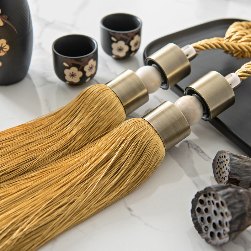 1s2j批发中式现代窗帘挂球装饰球挂钩绑带简约客厅卧室百搭绑扎束