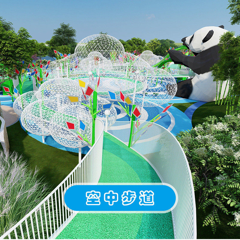 大型非标不锈钢滑梯组合公园小区景区幼教游乐设备无动力设备定制