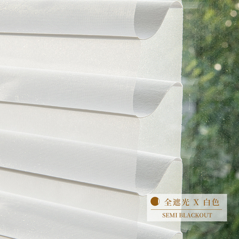 电动香格里拉帘免打孔百叶窗帘卧室卫生间客厅阳台遮光卷帘拉卷式