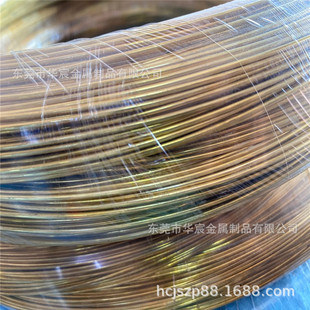 厂家直销h65黄铜线高精h62黄铜线扁插头2.02.5半圆铜丝调直线