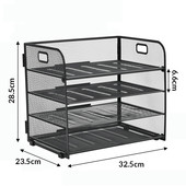 铁艺置物架金属文件收纳架办公用品四层文件框a4档案资料桌面批发