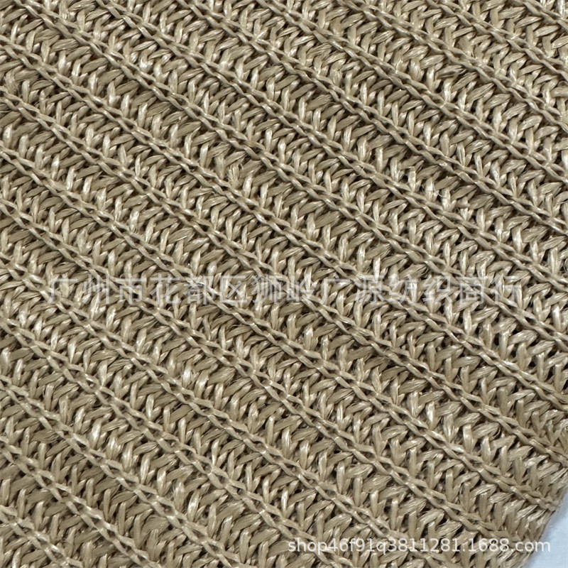 pp草布提花编织网布编织料草编织料装饰布鞋帽材料草编包