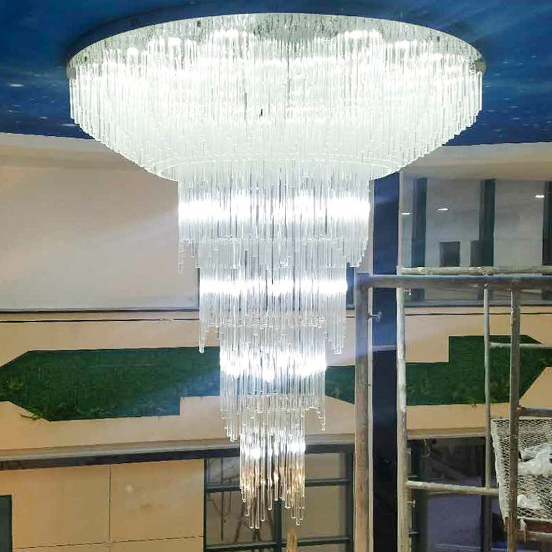 豪华水晶吸吊灯非标定制圆形ktv工程宴会厅酒店大堂大型会所灯具