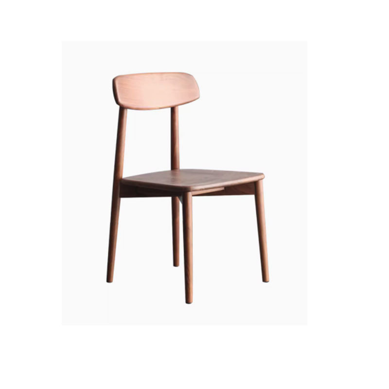 家用黑胡桃木餐椅实木现代简约日式北美书桌椅靠背椅北欧休闲椅子