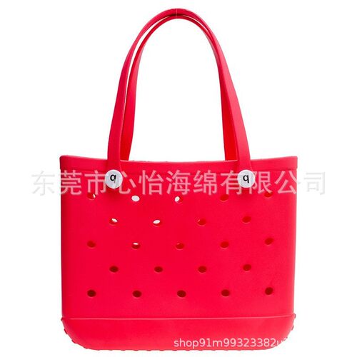 欧美新品eva沙滩包印花篮子洞洞eva篮子洞洞收纳包沙滩大包